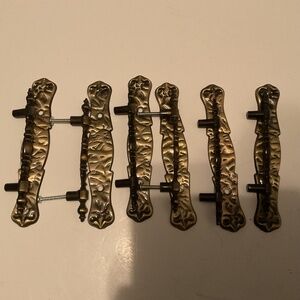 6 matching vintage Amerock pull handles from the 70’s, restoration projects.